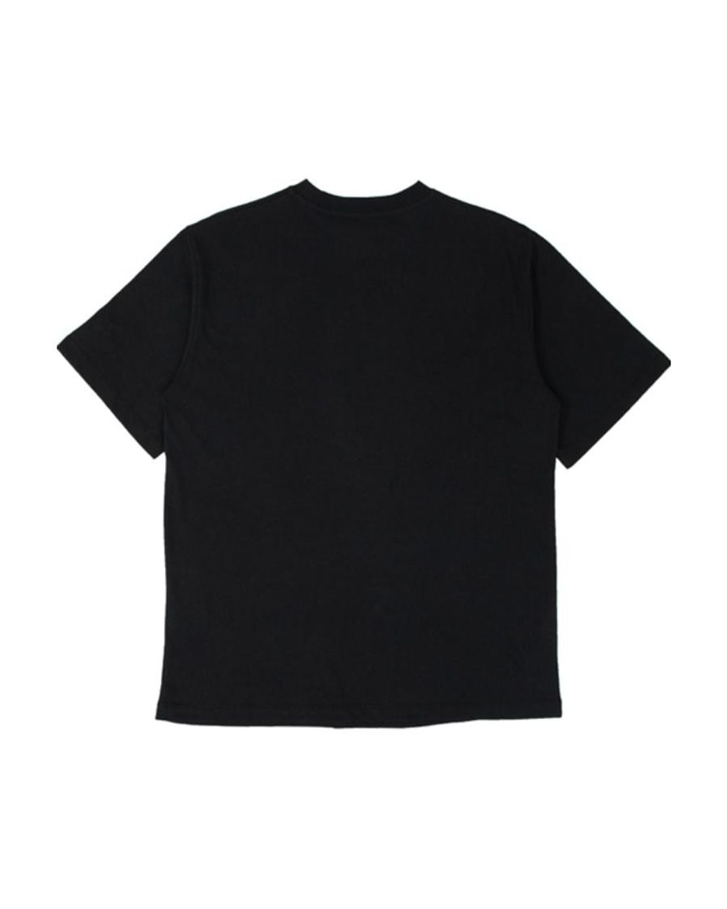 MSGM Black Printed Short-Sleeved T-Shirt