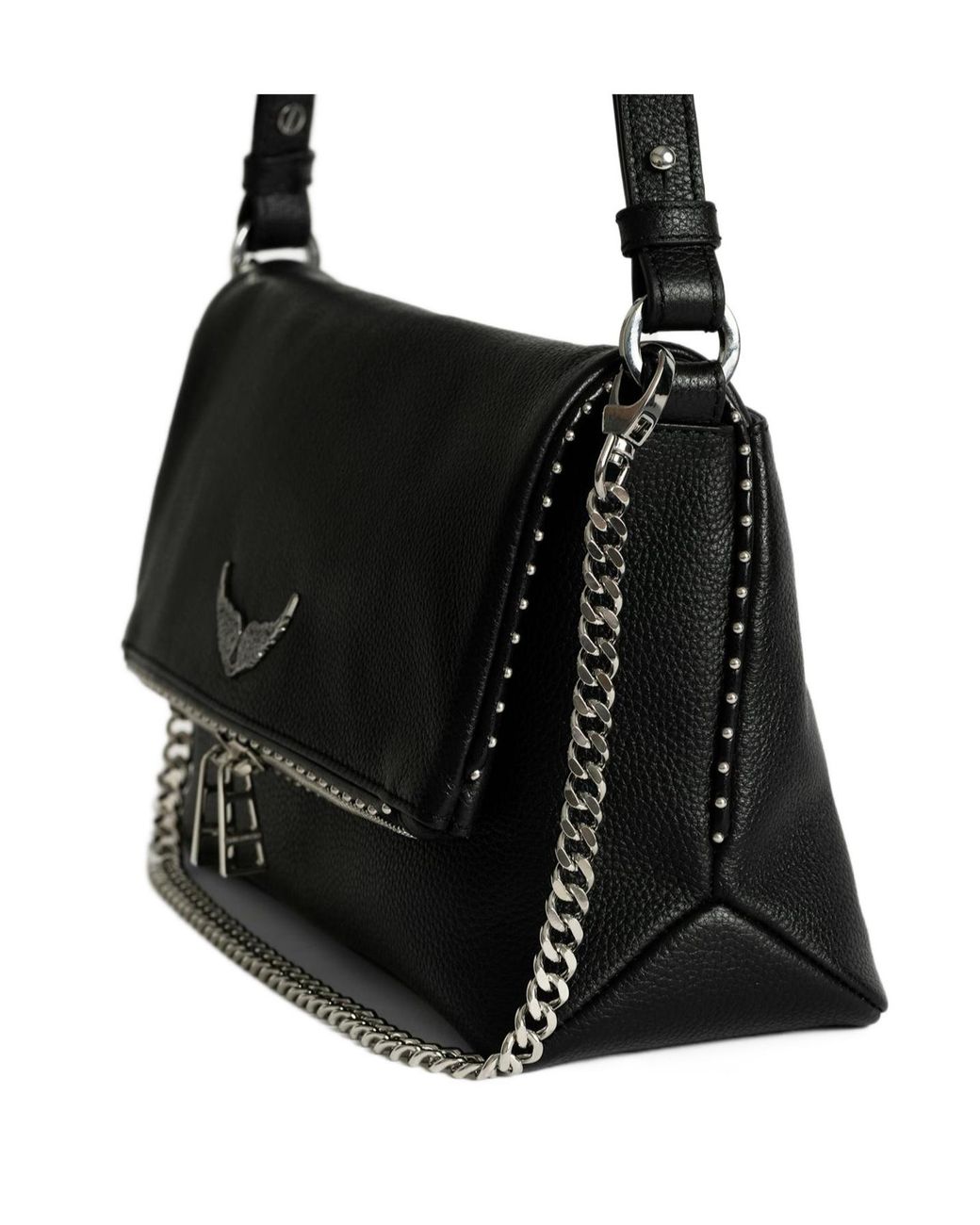 Zadig & Voltaire Black Rocky Ii Chain Shoulder Bag