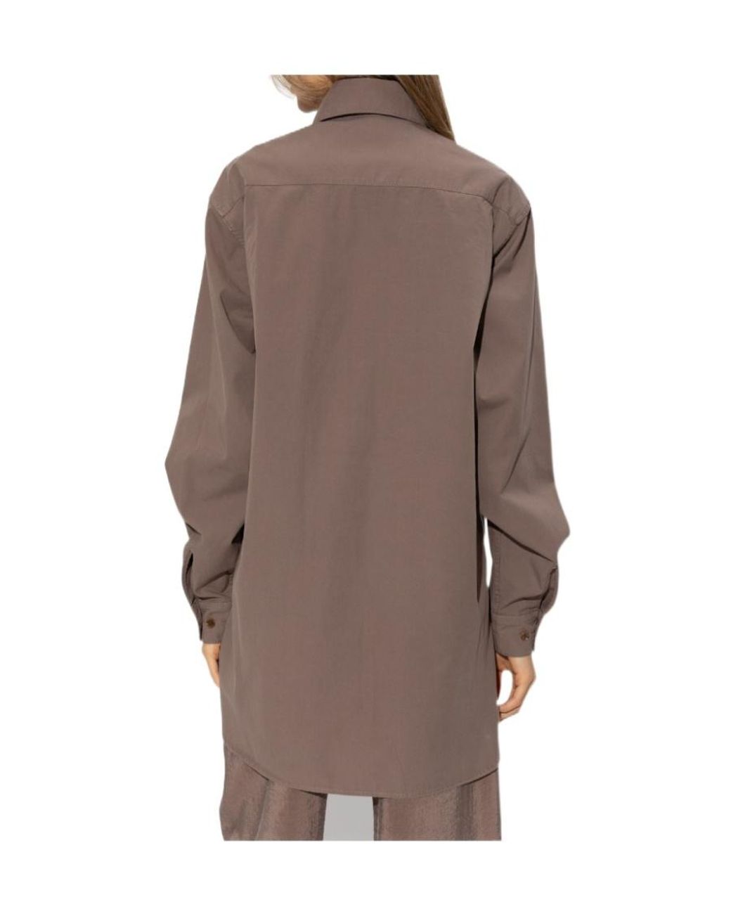 Lemaire Brown Long-Sleeved Buttoned Shirt for men