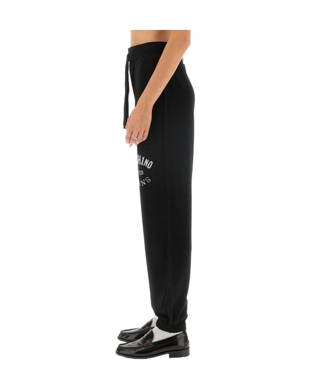 Moschino Black Elastic Waist Sweatpants