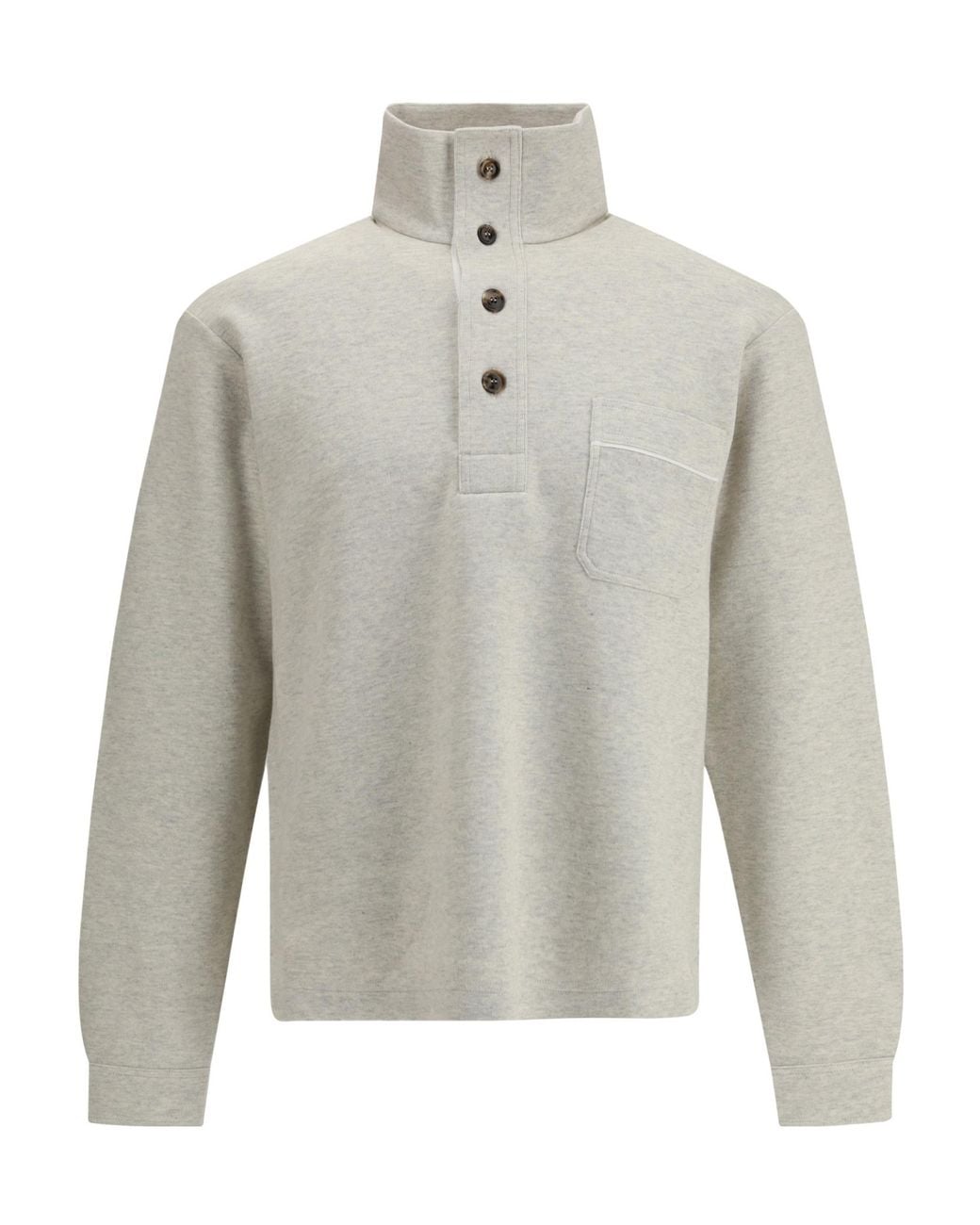 Tom Ford Gray Half-Button Pullover for men