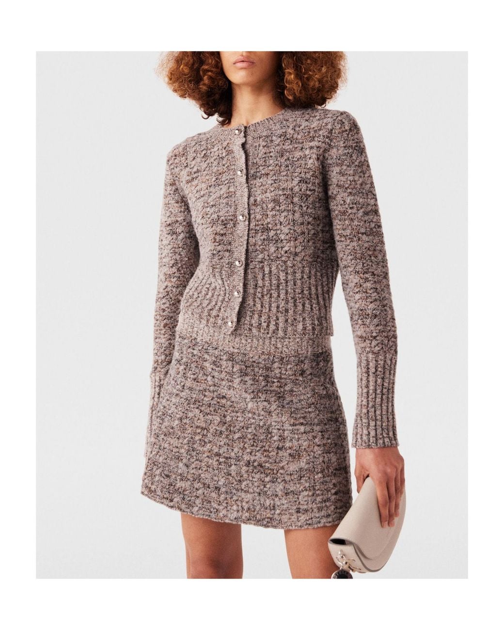Stella McCartney Brown Crew-Neck Cardigan