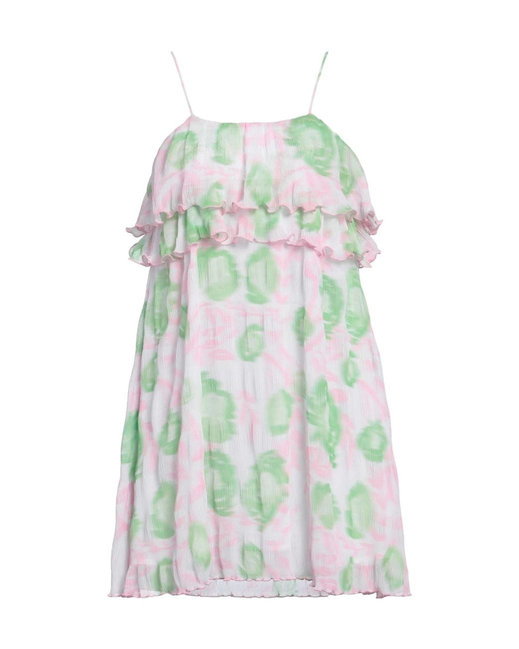 Ganni White Colorful Sleeveless Dress