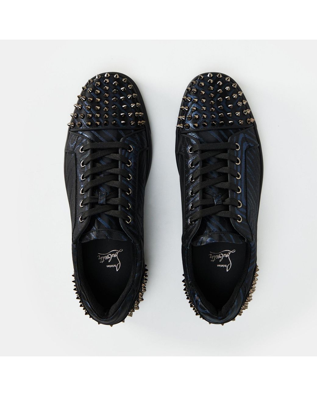 Christian Louboutin Blue Rivet Decorated Casual Shoes for men