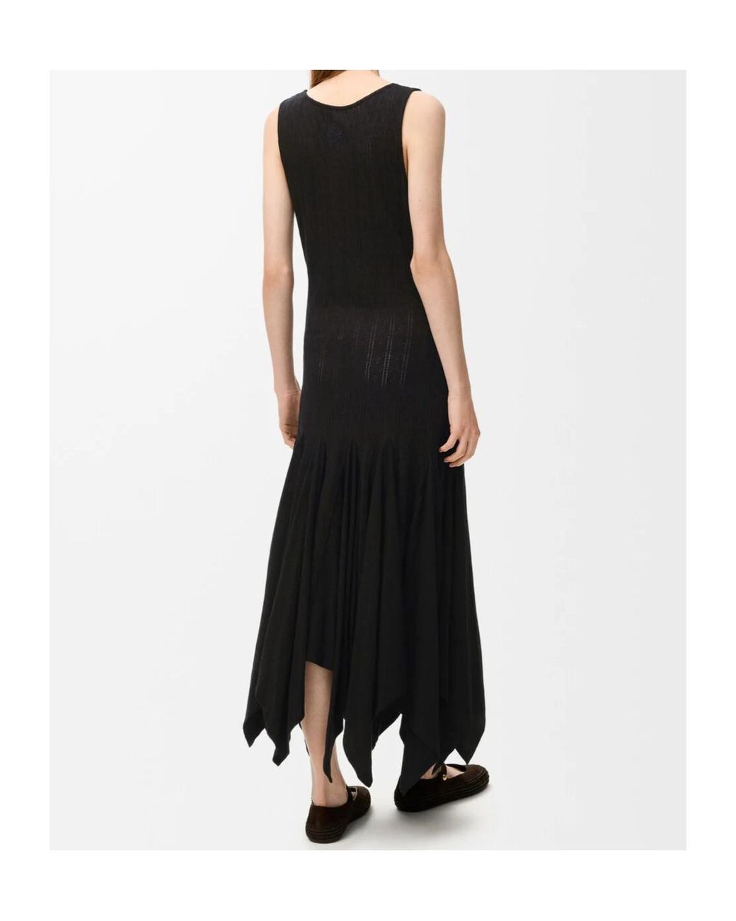 Loewe Black X Paula's Ibiza Handkerchief-Hem Midi Dress