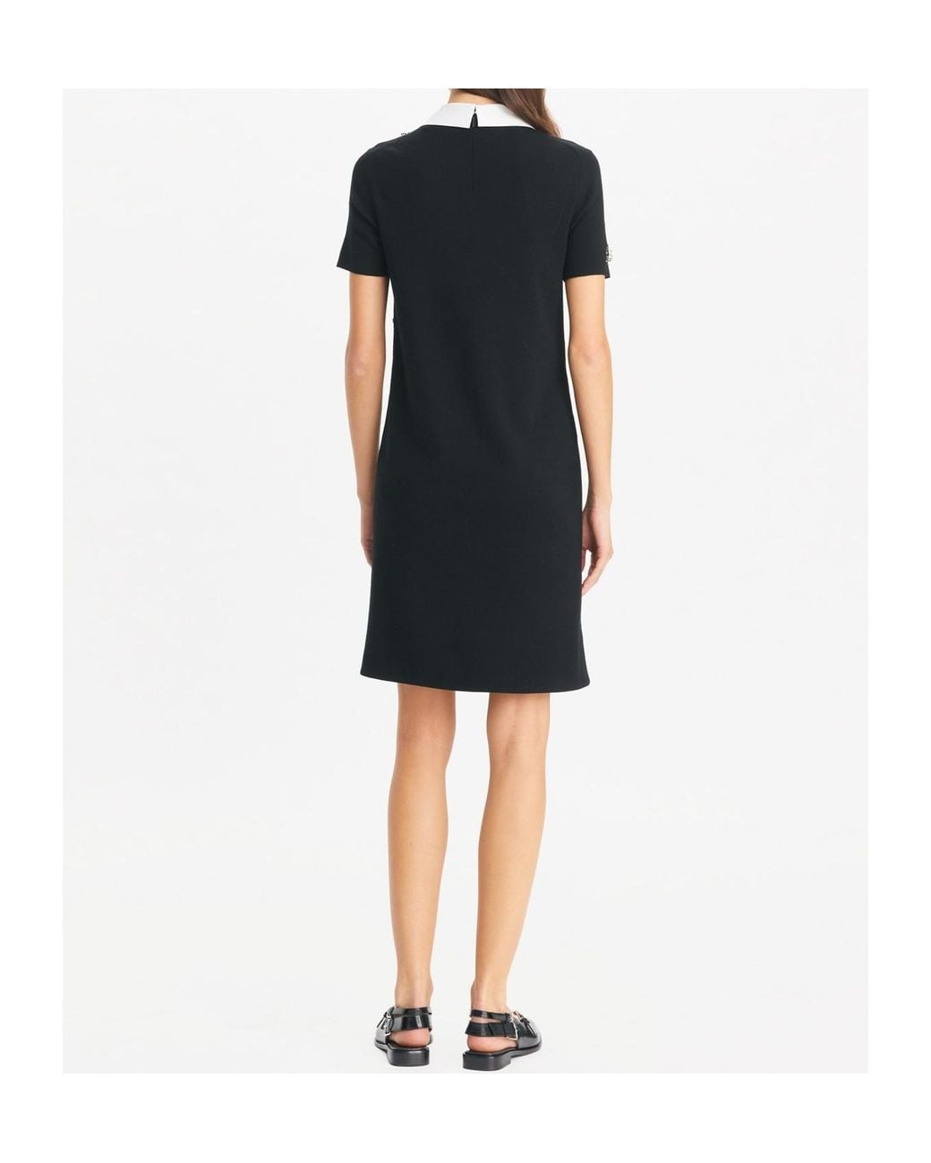 Tory Burch Black Rhinestone-Embellished Sweater Dress