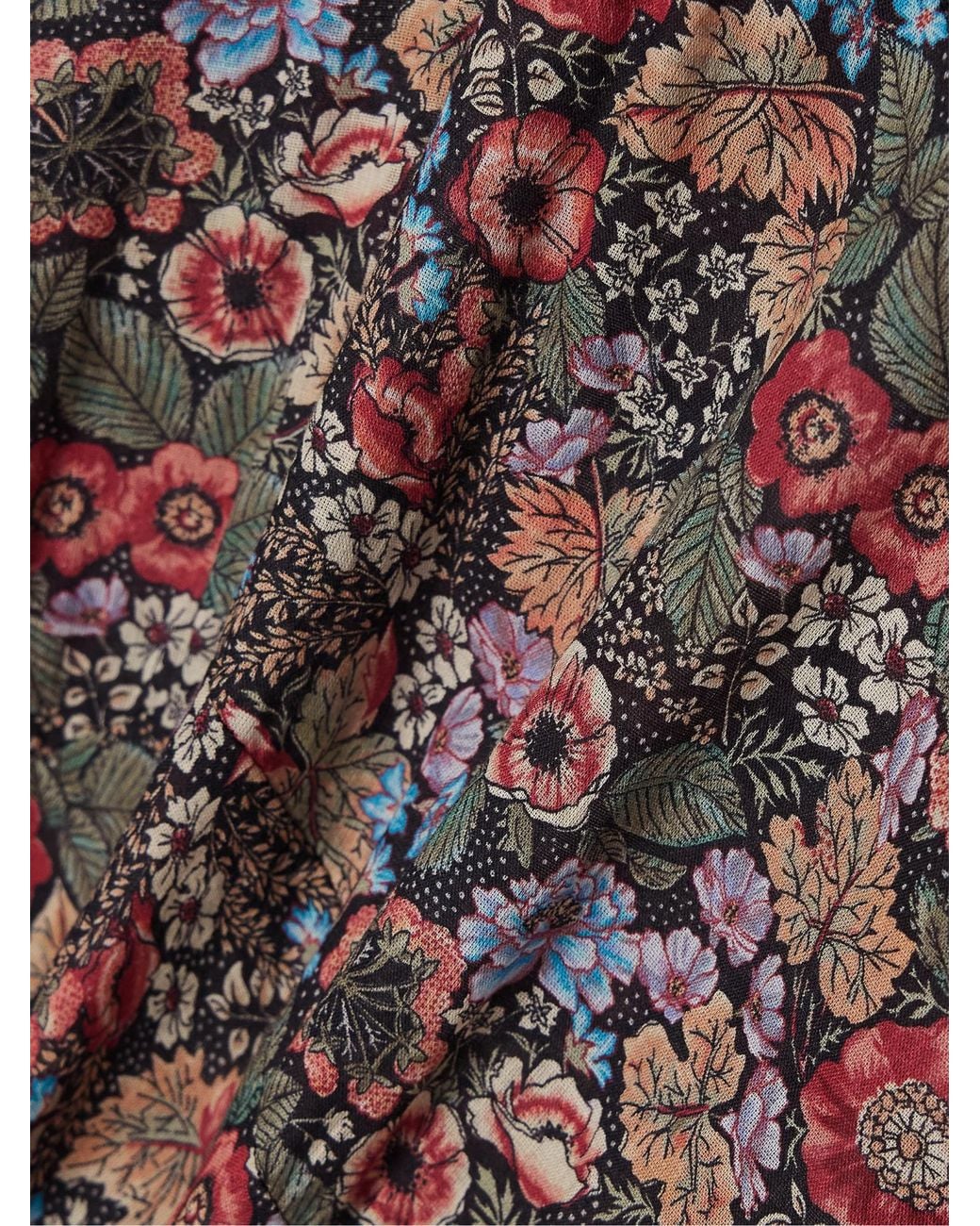 Doen Gray Charleston Floral-Print Organic Cotton-Voile Midi Dress