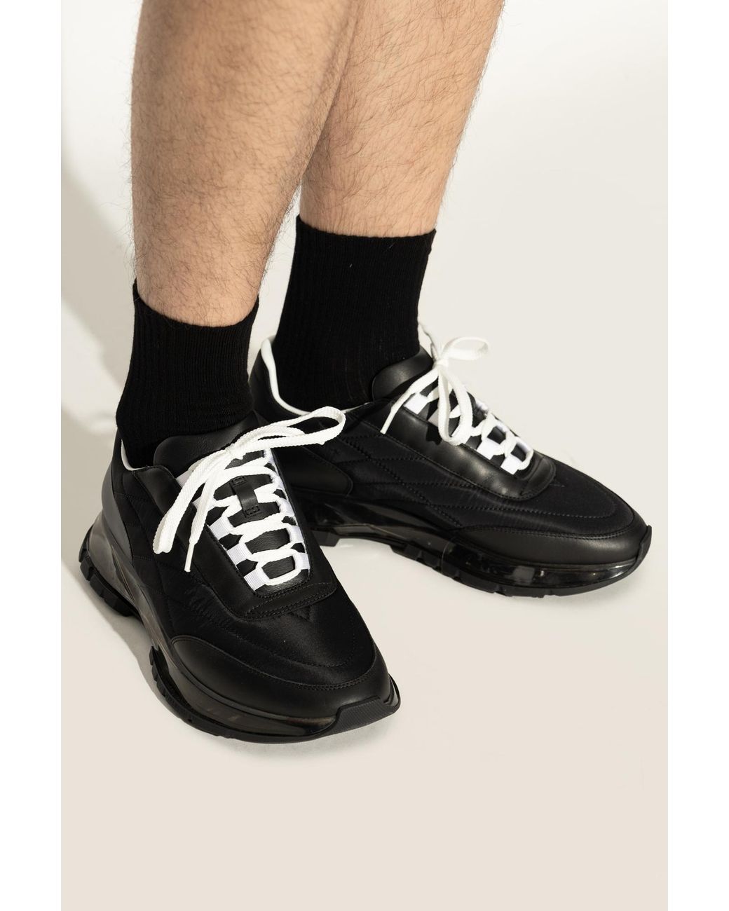 Givenchy Black Lace-Up Low Top Sneakers for men