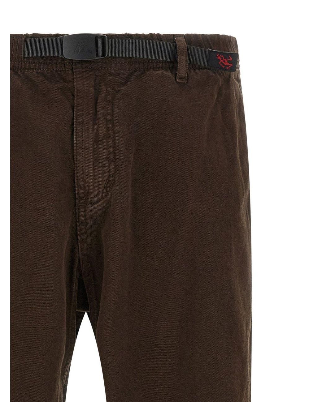 Gramicci Brown Relaxed Fit Belted Pants for men