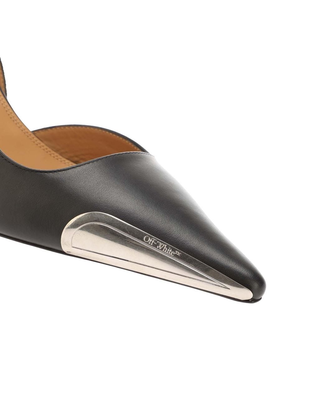 Off-White c/o Virgil Abloh Brown Slingback Highheeled Shoe
