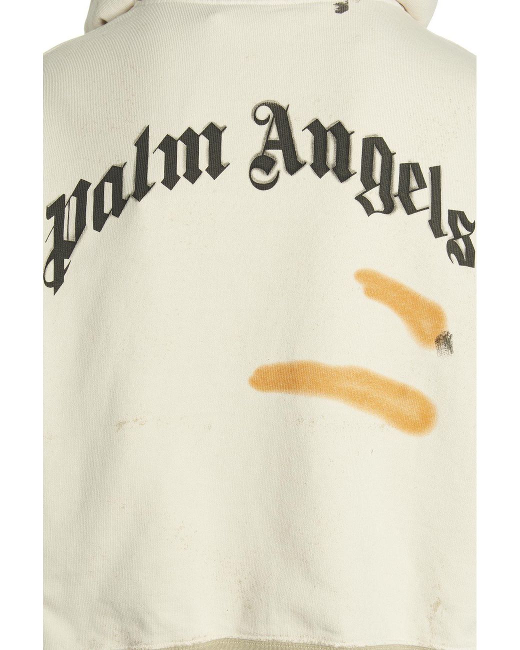 Palm Angels Metallic Graffiti-Printed Hoodie for men