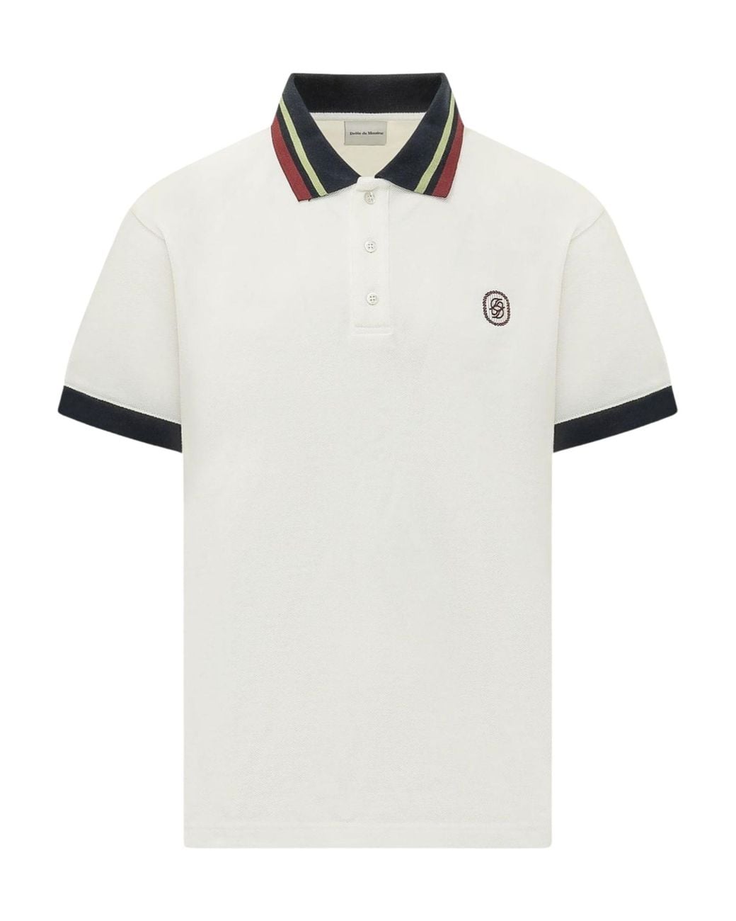 Drole de Monsieur White Short-Sleeved Polo Shirt for men