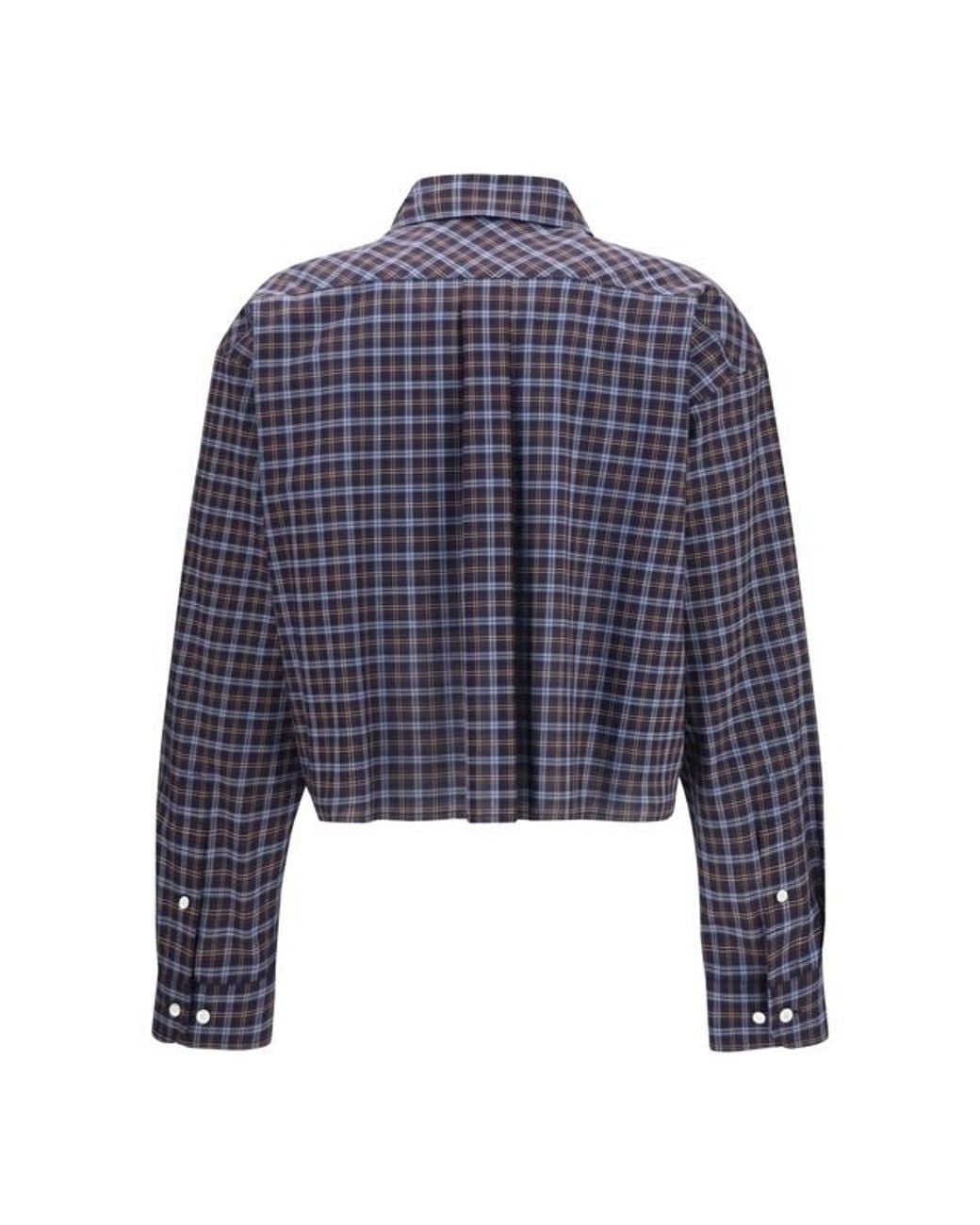 Miu Miu Blue Plaid Shirt