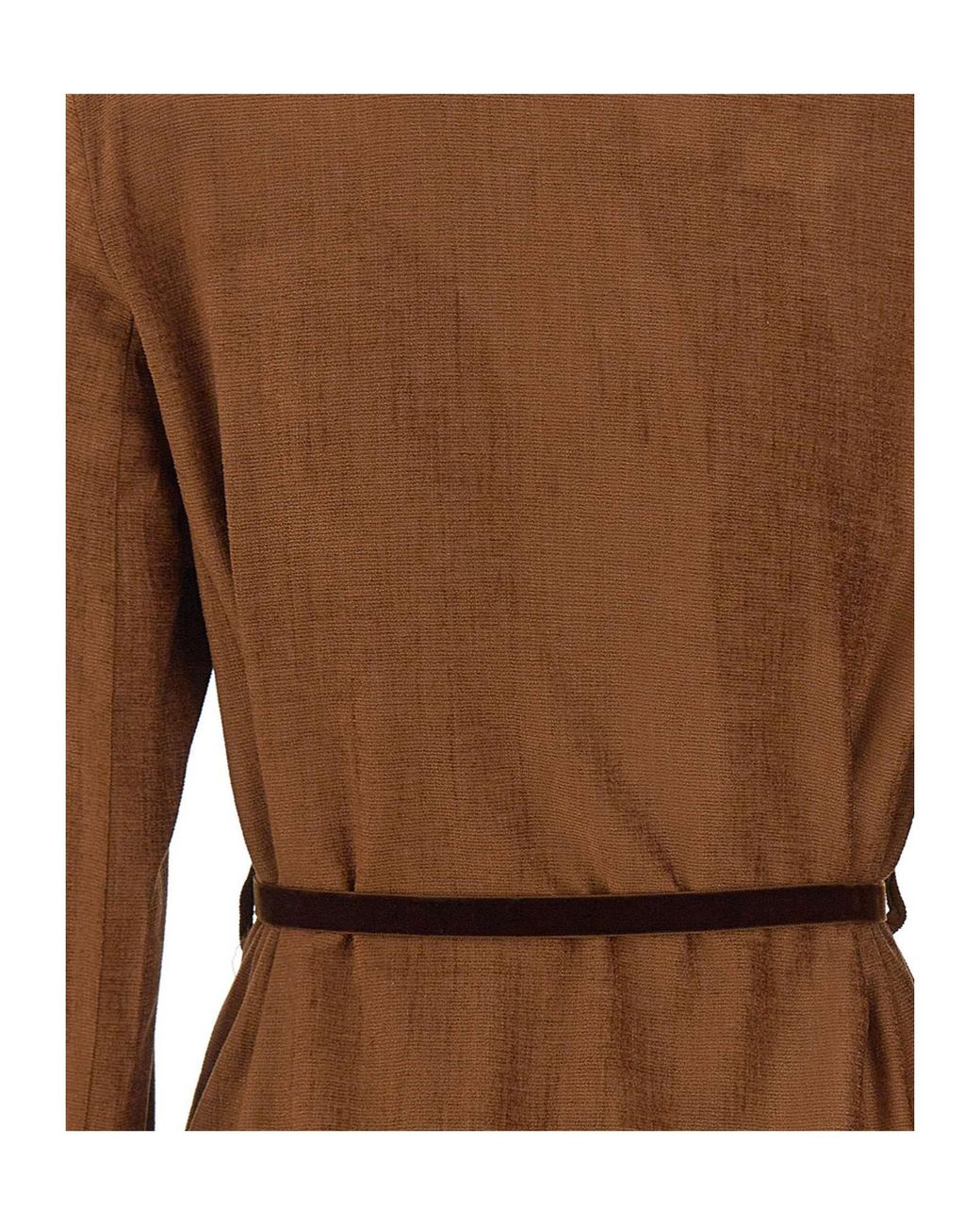 Kaos Brown Belted Suede-Effect Blazer