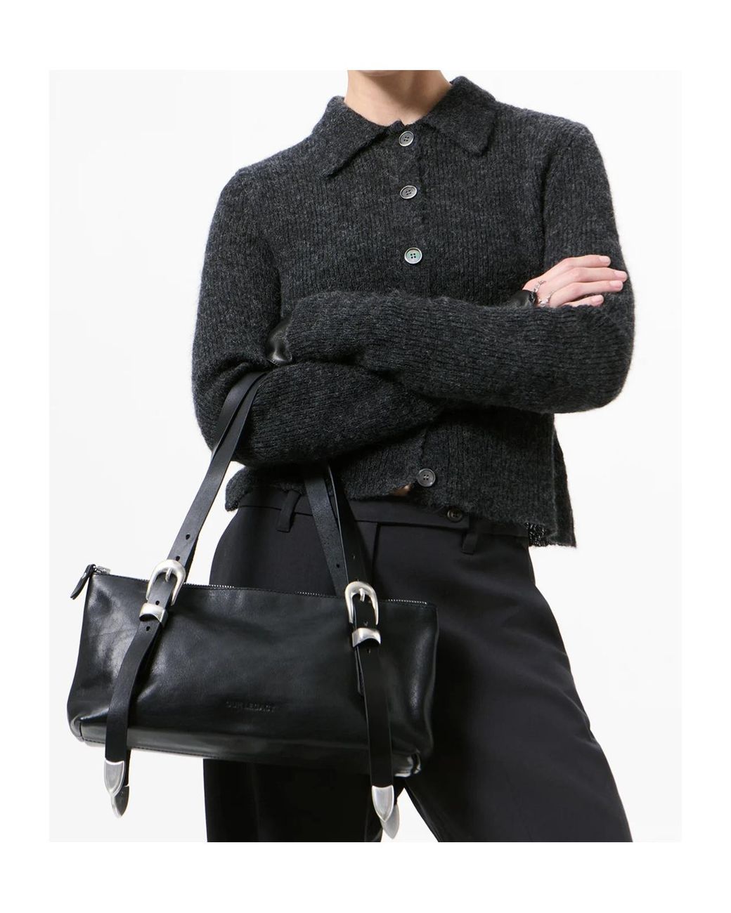 Our Legacy Black Belt Strap Shoulder Bag