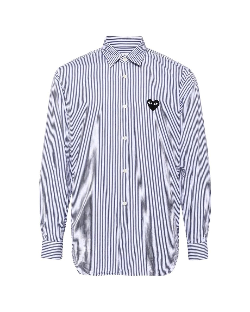 COMME DES GARÇONS PLAY Blue Long-Sleeved Shirt for men