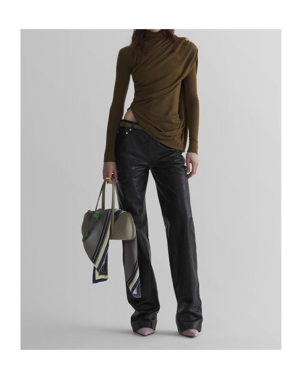 Mugler Blue Cascade Sleeves Top