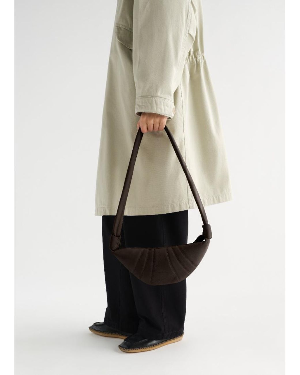 Lemaire Black Zip-Up Croissant Bag