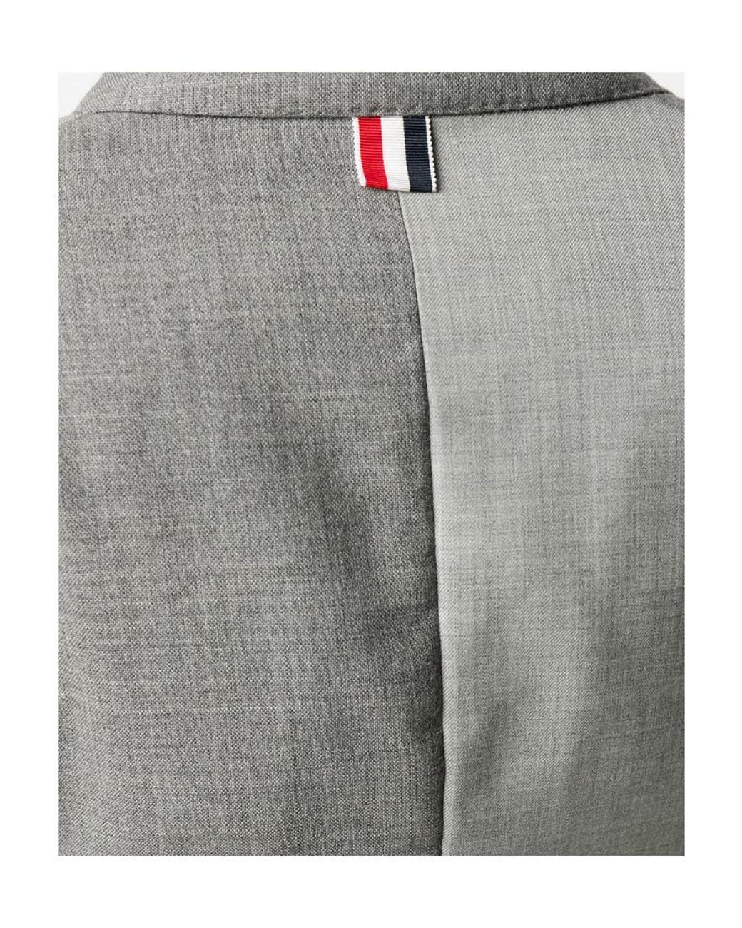 Thom Browne Gray Fun-Mix Panelled Blazer