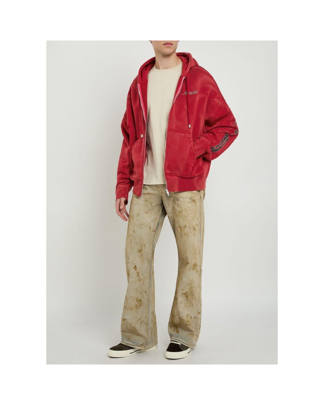 Amiri Red Cotton Sweatshirt for men