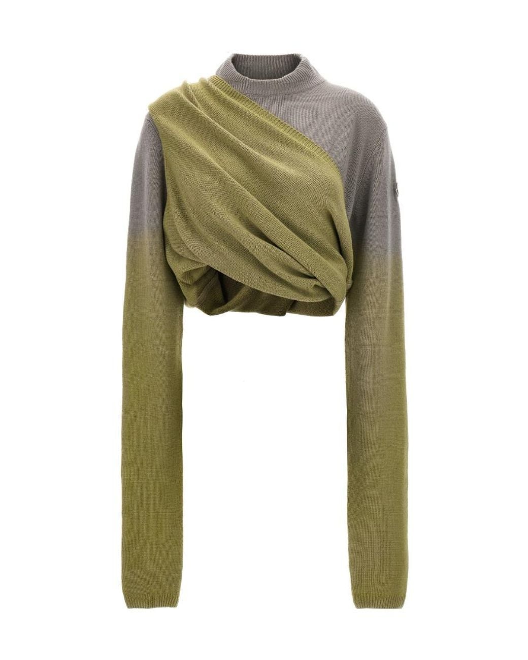 Moncler Green Moncler Rick Owens Subhuman Cut-Out Jumper for men