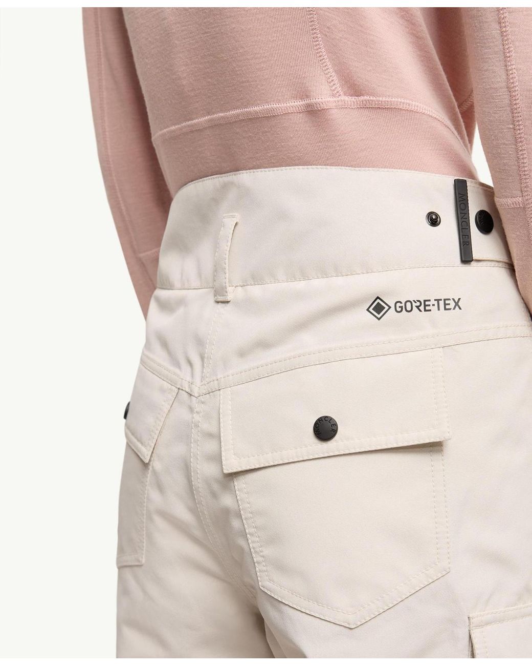 Moncler White Goretex Laminate Insulated Ski Trousers