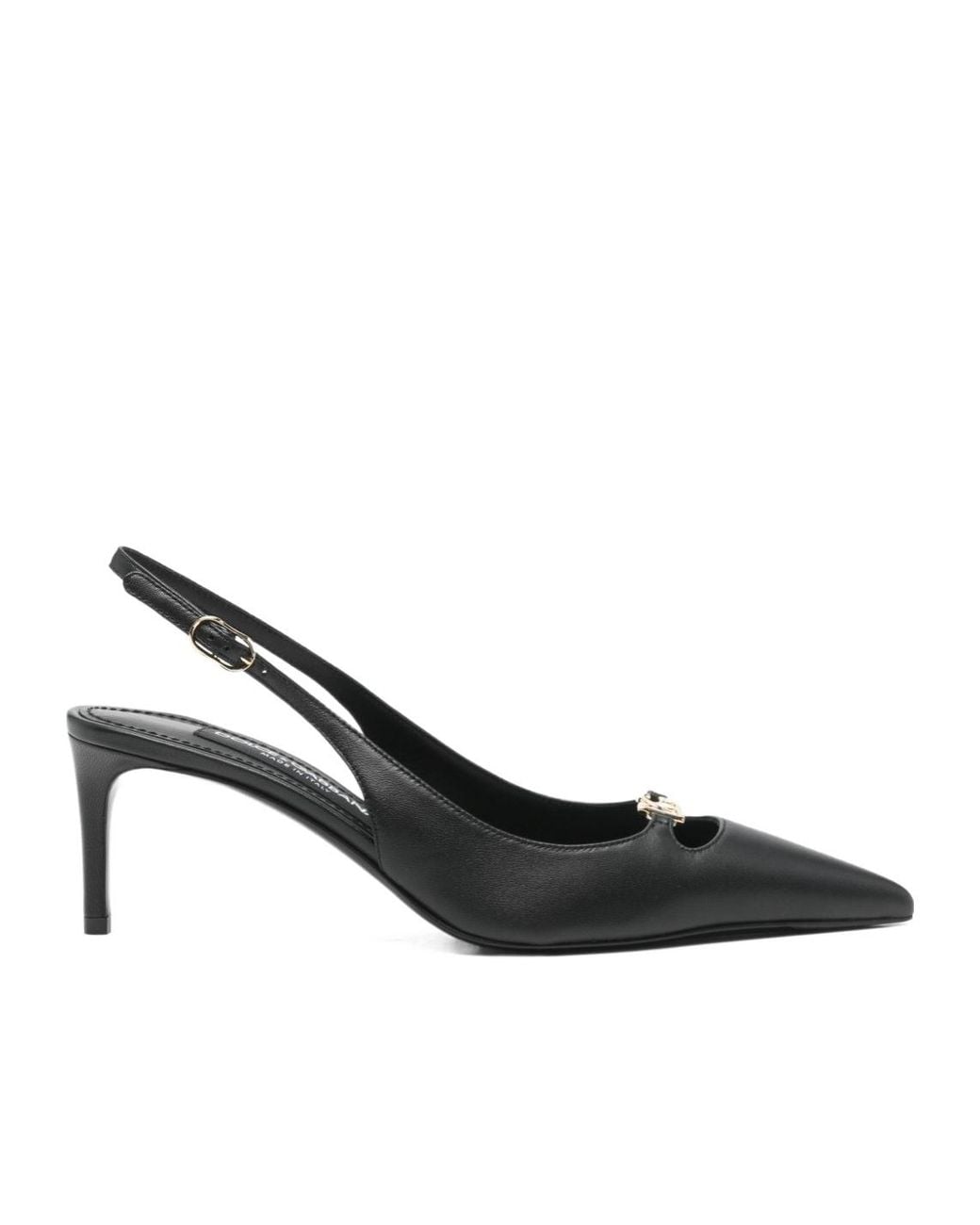 Dolce & Gabbana Black Open-Toe High-Heeled Sandals