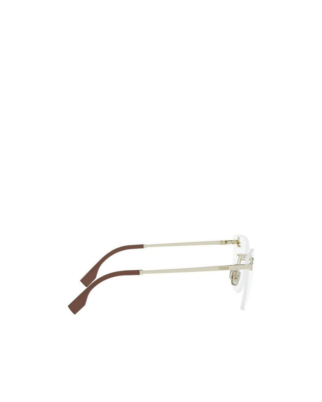 Fendi White Eyewear Rectangle Frame Glasses