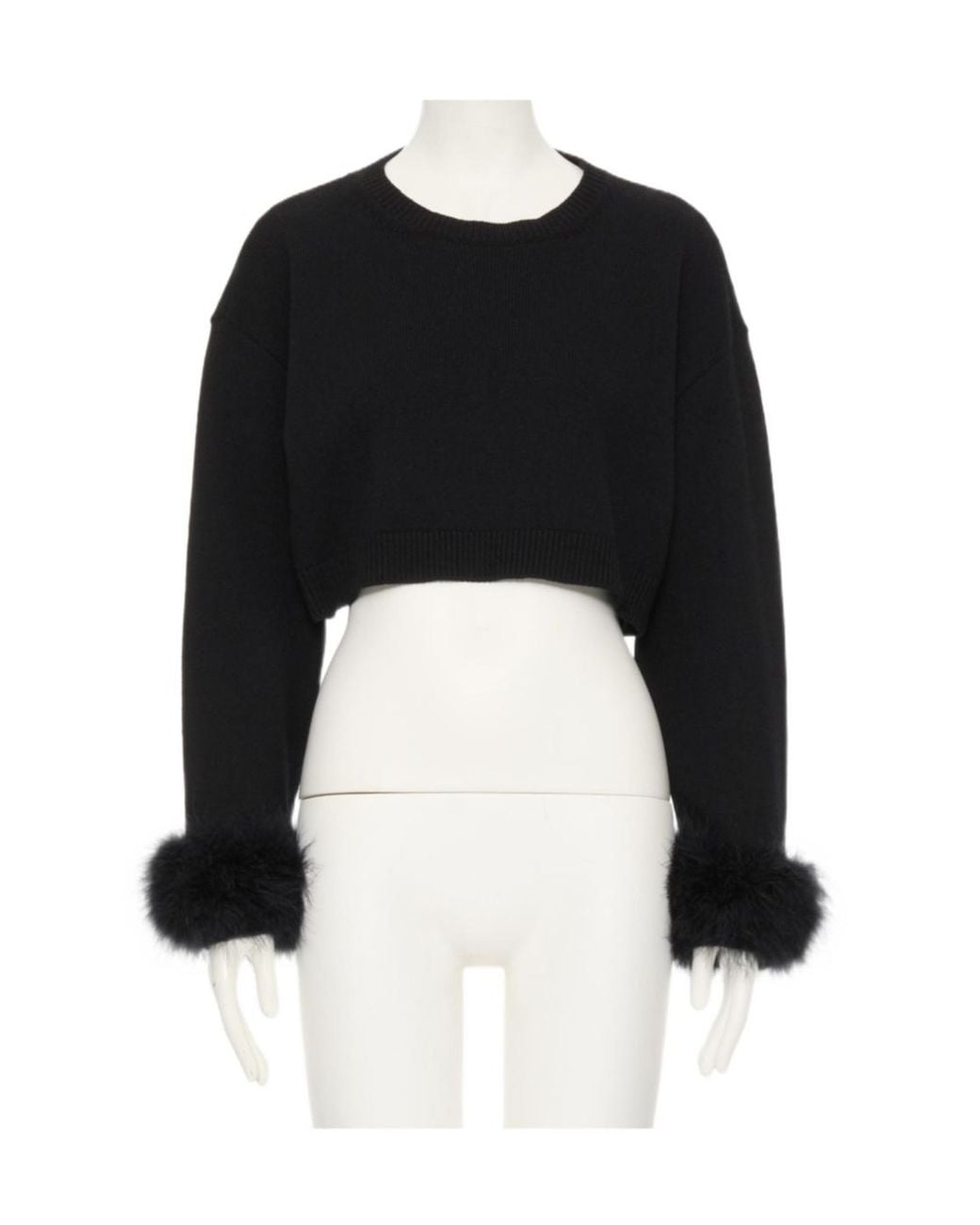 Valentino Black Cashmere Jumper With Feathers