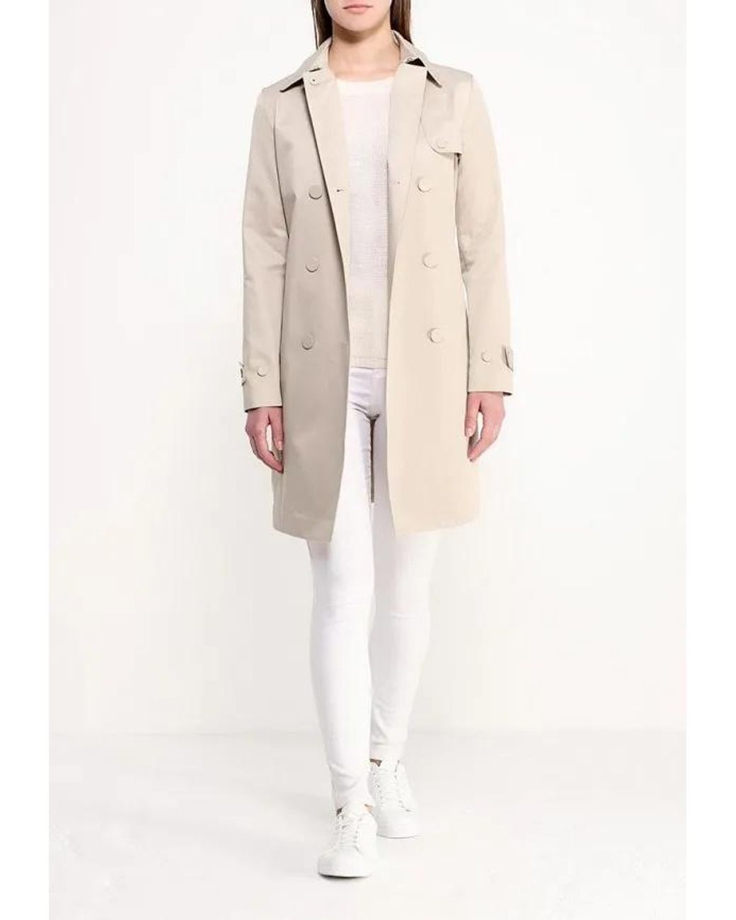 Armani Jeans Natural Lapel Belt Trench Coat