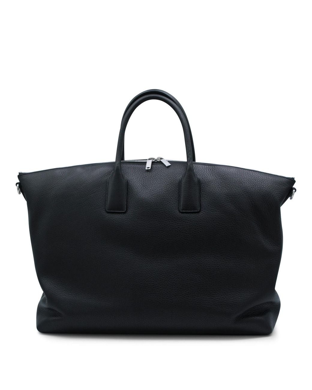 Saint Laurent Black Logo Stamp Zip-Up Tote Bag for men