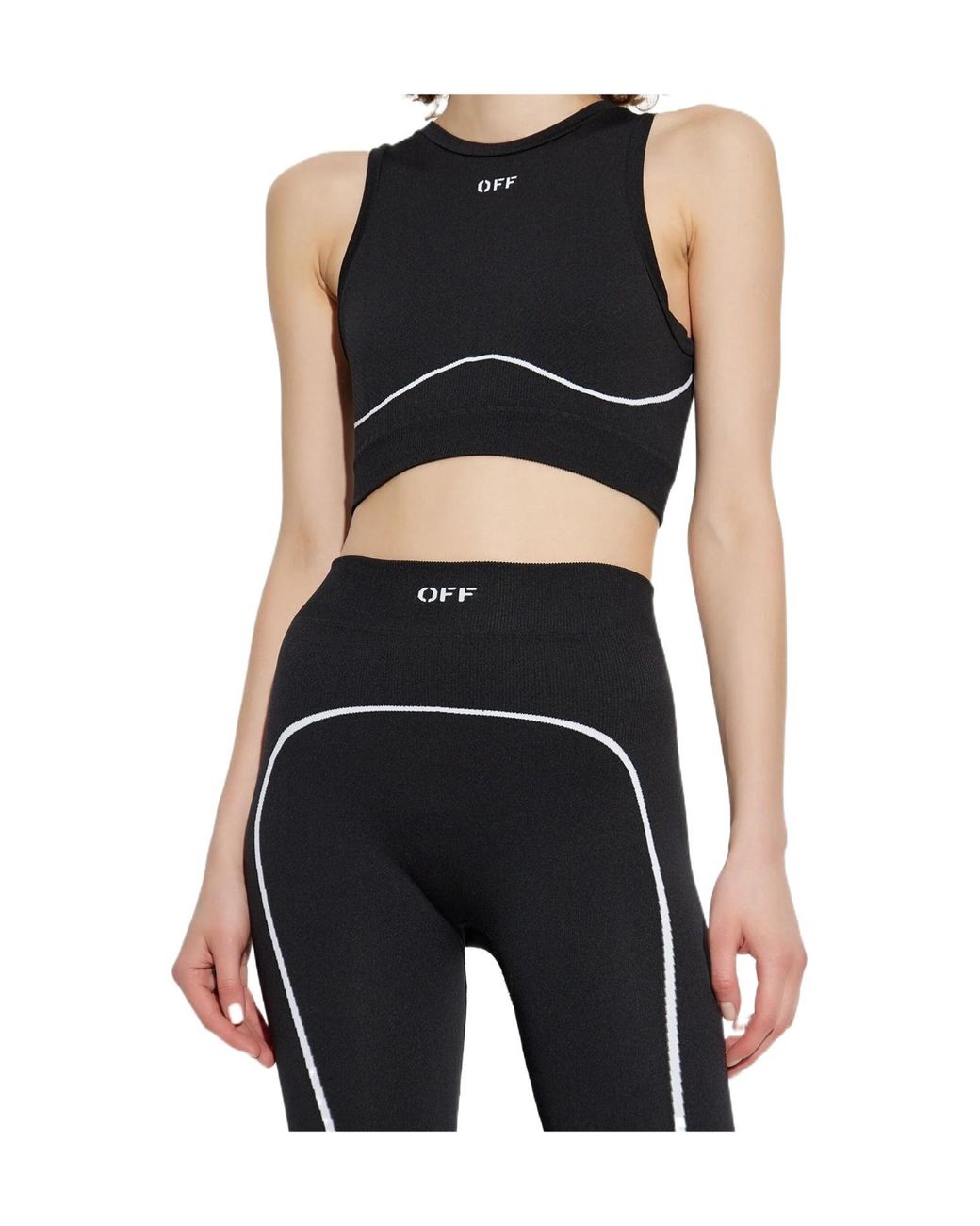 Off-White c/o Virgil Abloh Black Crew Neck Sports Vest