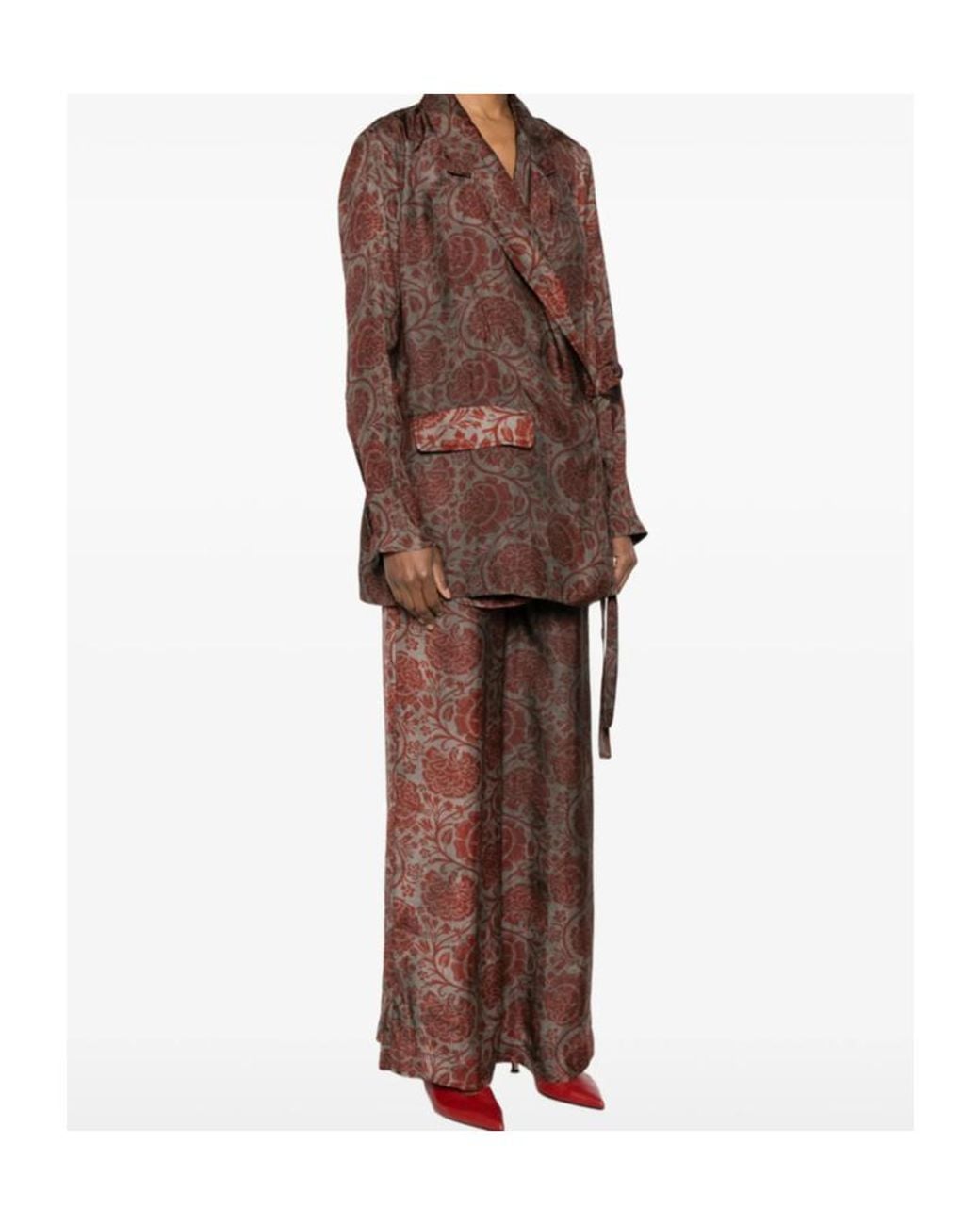 Uma Wang Brown Long-Sleeved Casual Jacket
