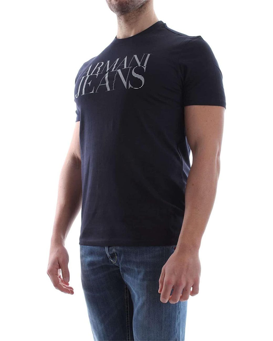 Armani Jeans Blue Logo T-Shirt for men