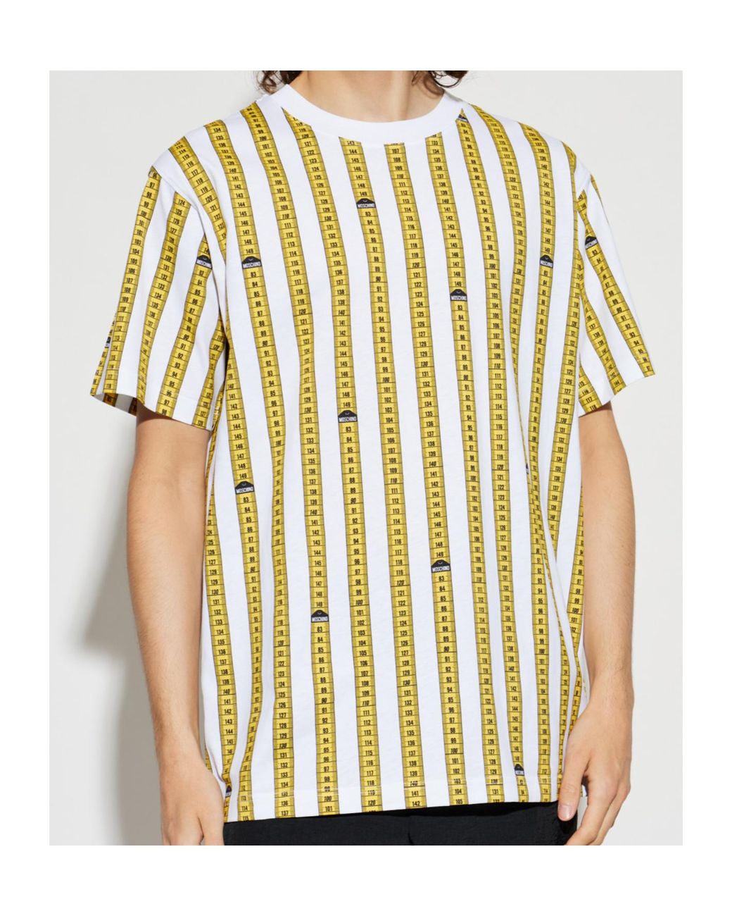 Moschino White Printed Short-Sleeved T-Shirt for men
