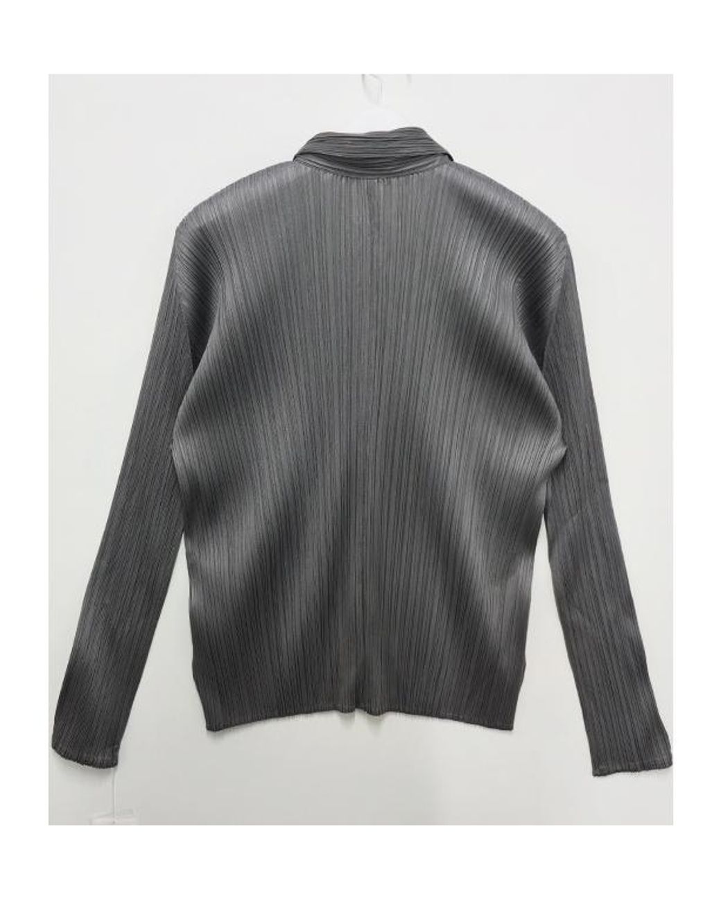 Pleats Please Issey Miyake Gray Pleats Please Issey Miyake Pleated Button-Up Shirt