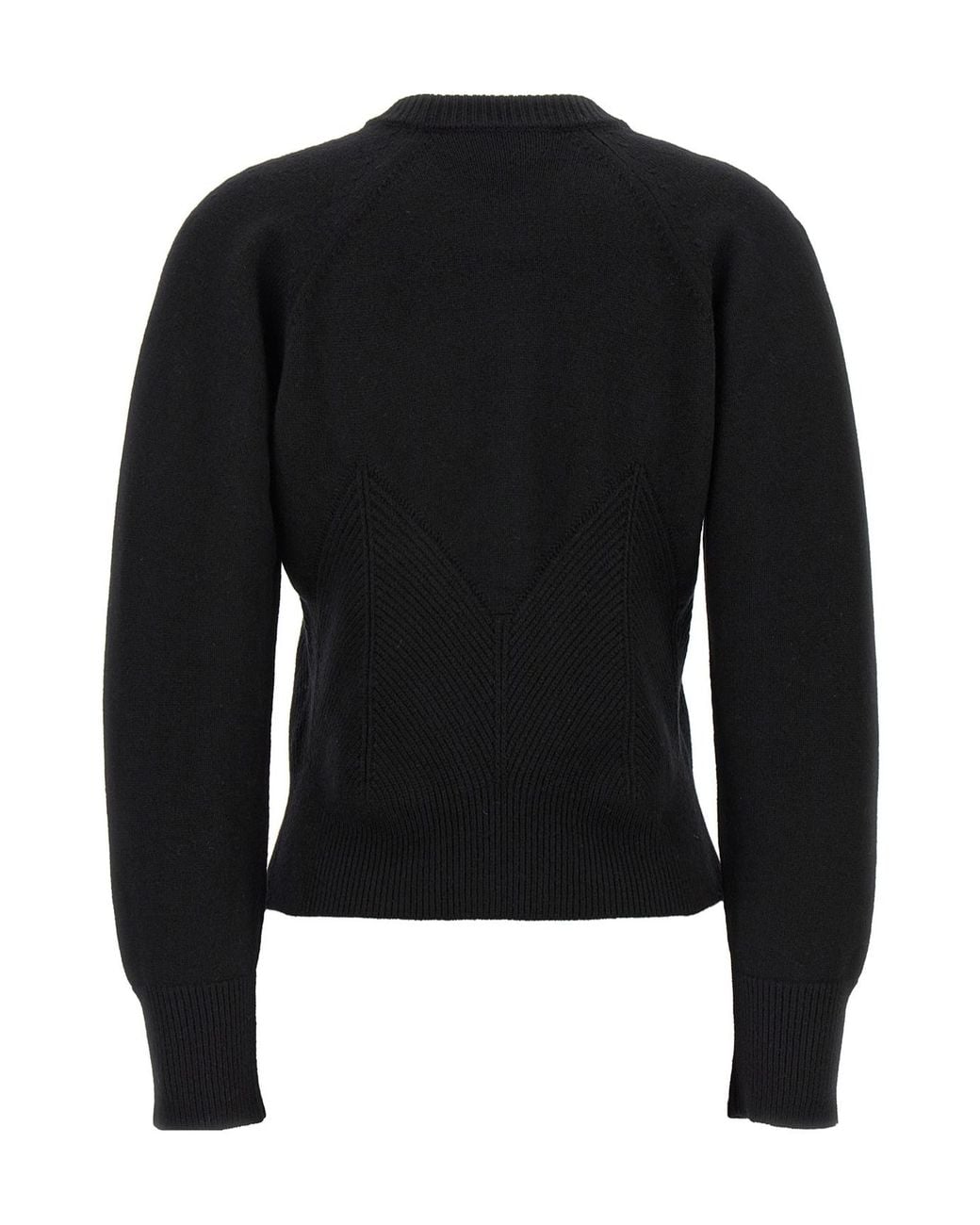 McQueen Black Chevron Corset Crewneck Jumper