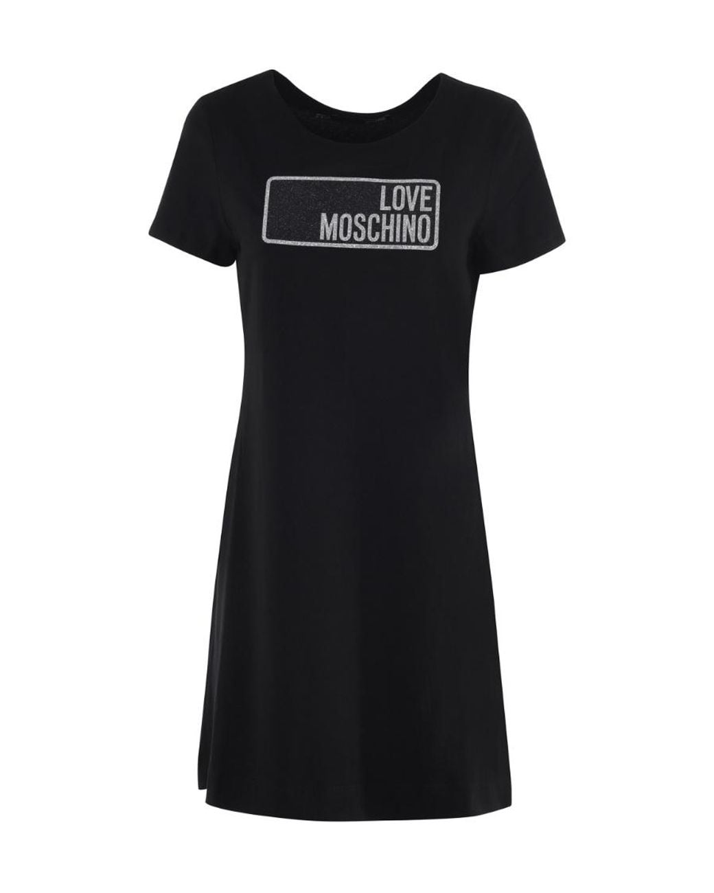 Moschino Black Logo T-Shirt Dress