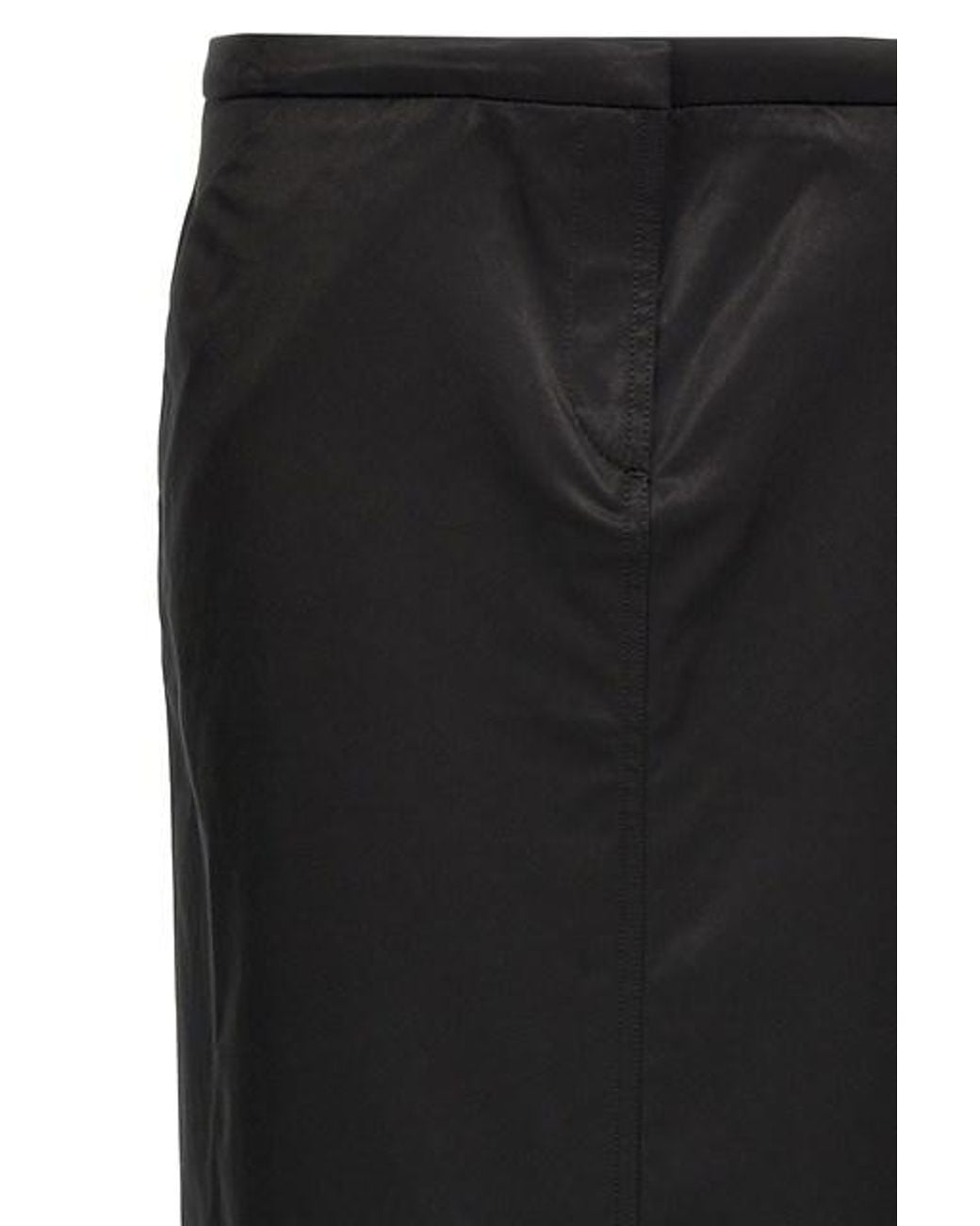 Totême Black Totême High-Waist Straight Skirt