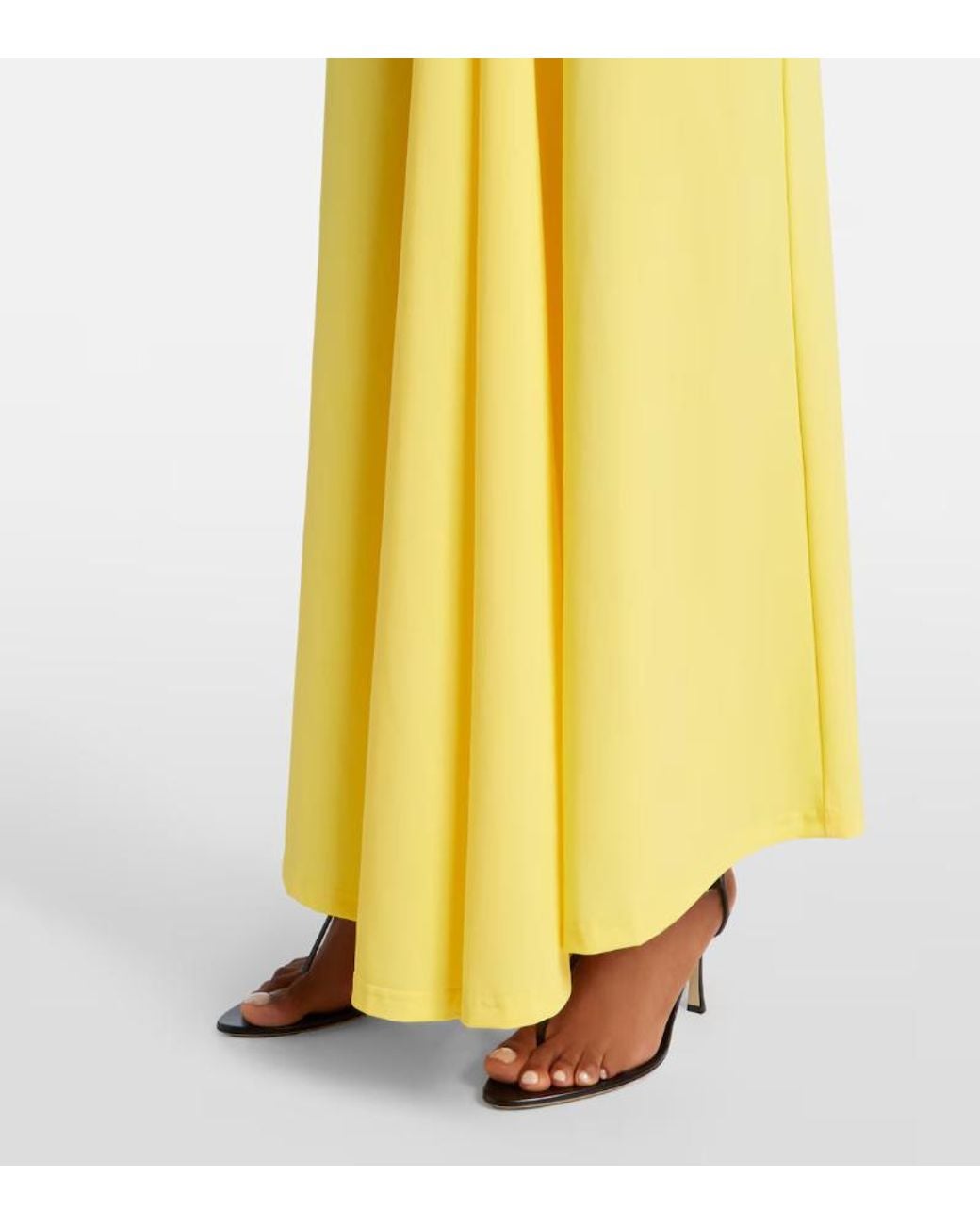 Christopher Esber Metallic Embellished Ruched Jersey Maxi Dress
