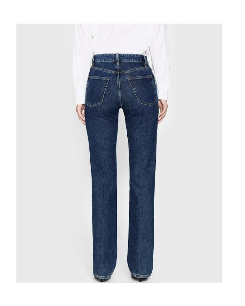 FRAME Blue Straight Leg Jeans