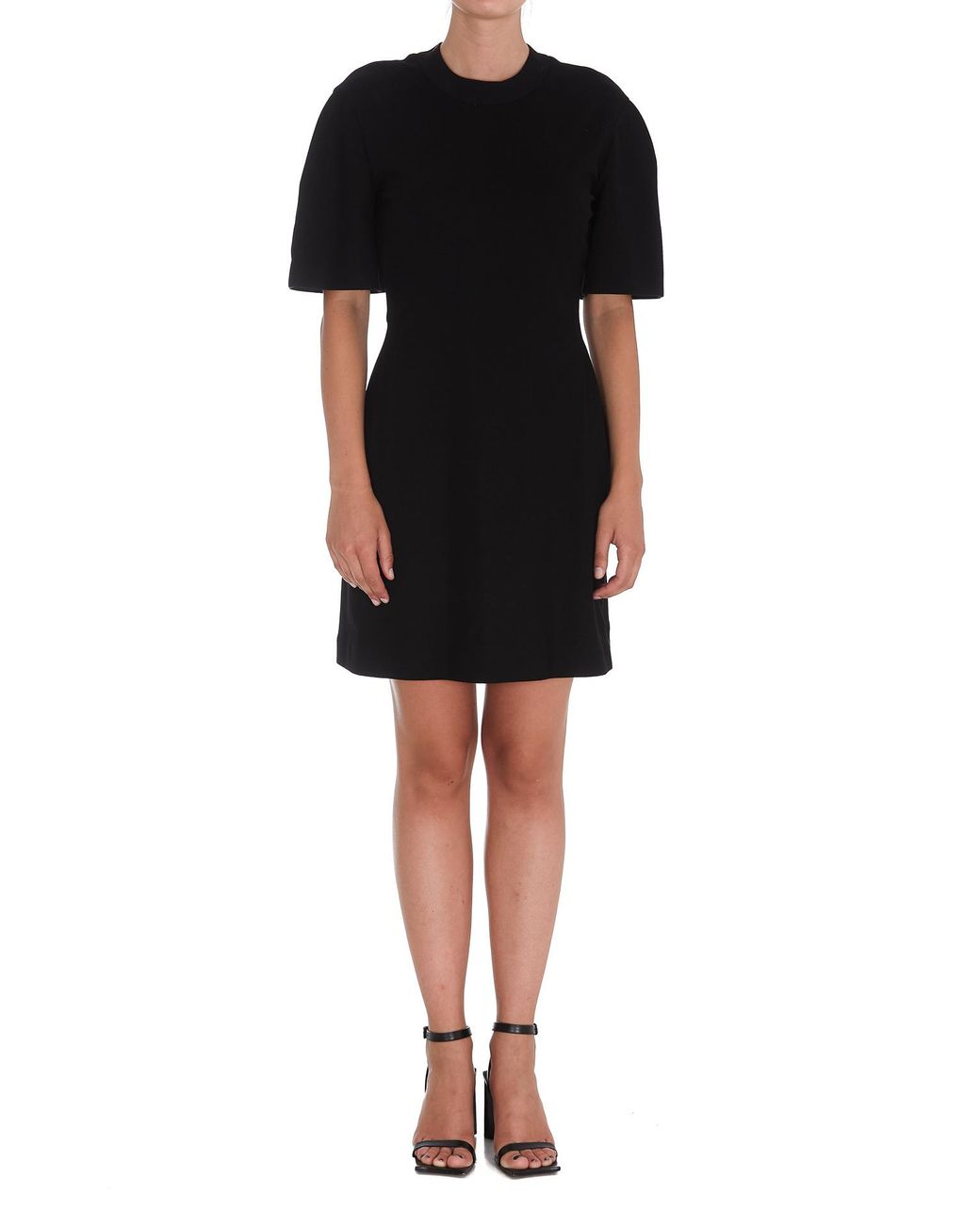 McQueen Black Logo Print Mini Dress