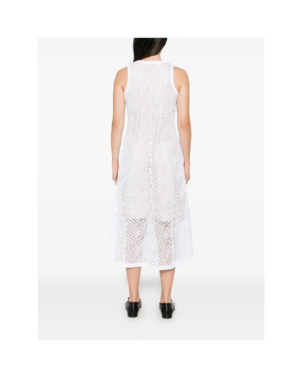 Brunello Cucinelli White Sleeveless Dress