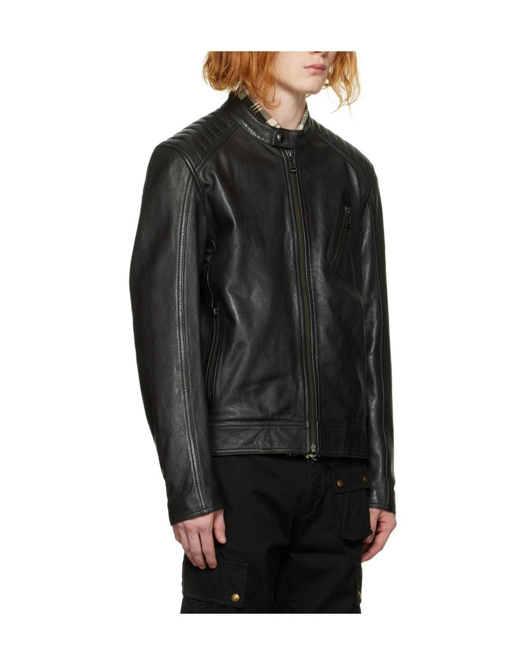 Belstaff Black V Racer Quilted Biker Jacket for men