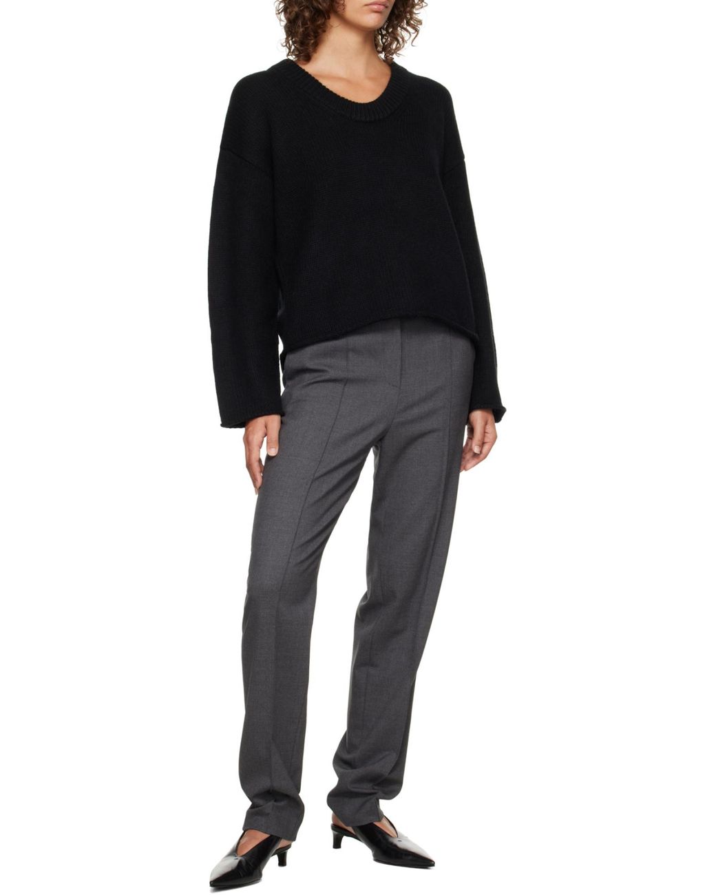 Loulou de Saison Black Derry U-Neck Sweater