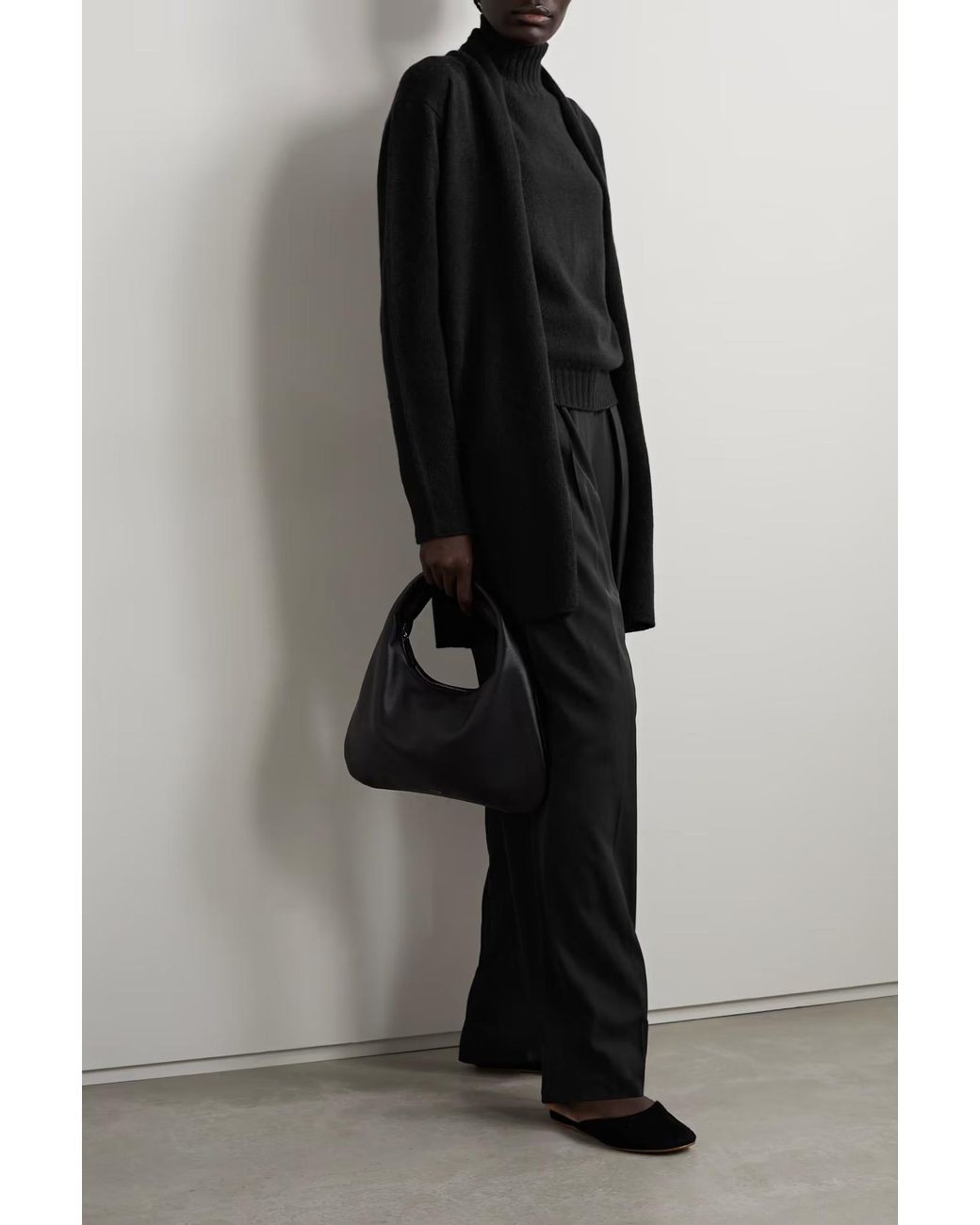 The Row Black Fulham Cashmere Cardigan