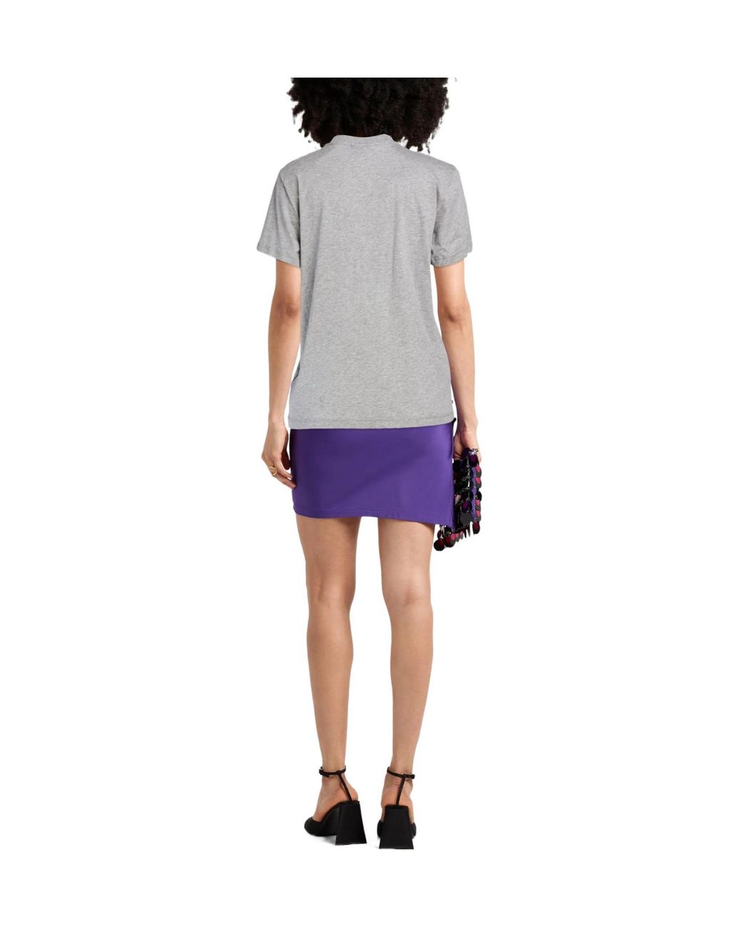 Ganni Gray Printed Shortsleeve Tshirt