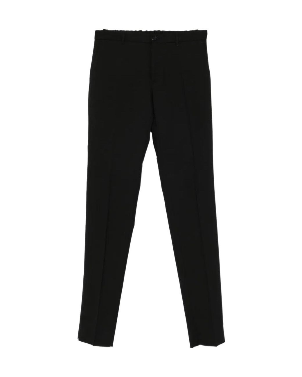 Incotex Black Elastic-Waistband Trousers for men
