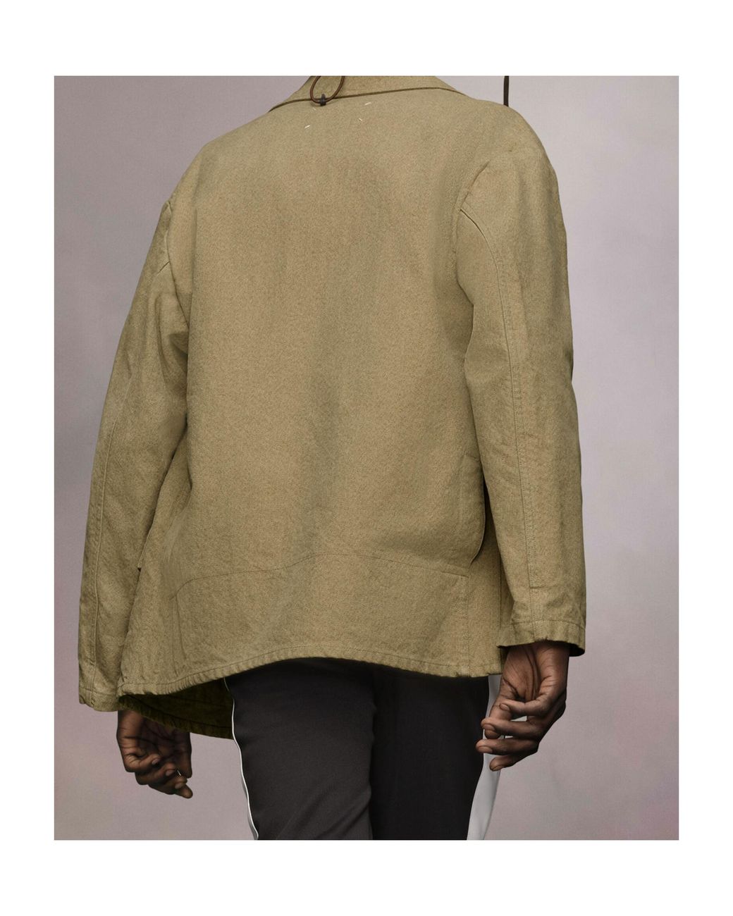 Maison Margiela Green Drop Shoulder Caban Jacket for men