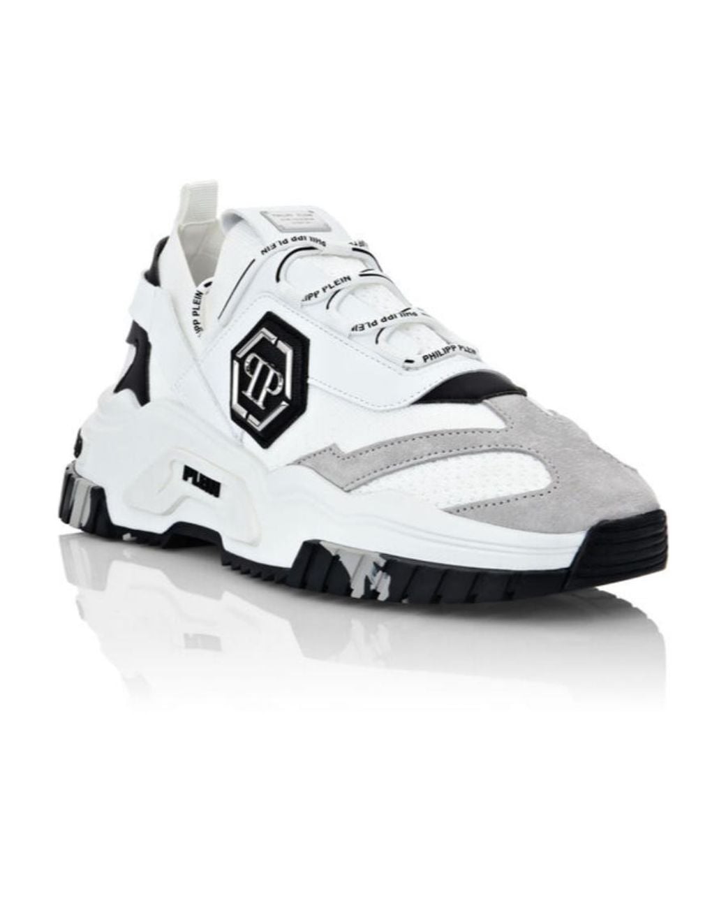 Philipp Plein White Predator Lace-Up Sneakers for men
